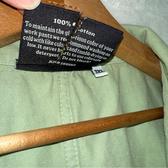 Big Bud Press Sage Green Unisex Jumpsuit Coverall Short Sleeve 3XL Wide Leg Boho - Picture 11 of 11